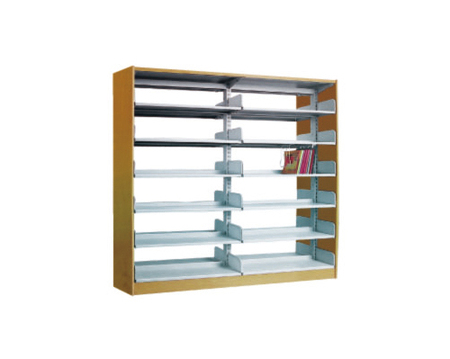 木护板单柱双面书架2组